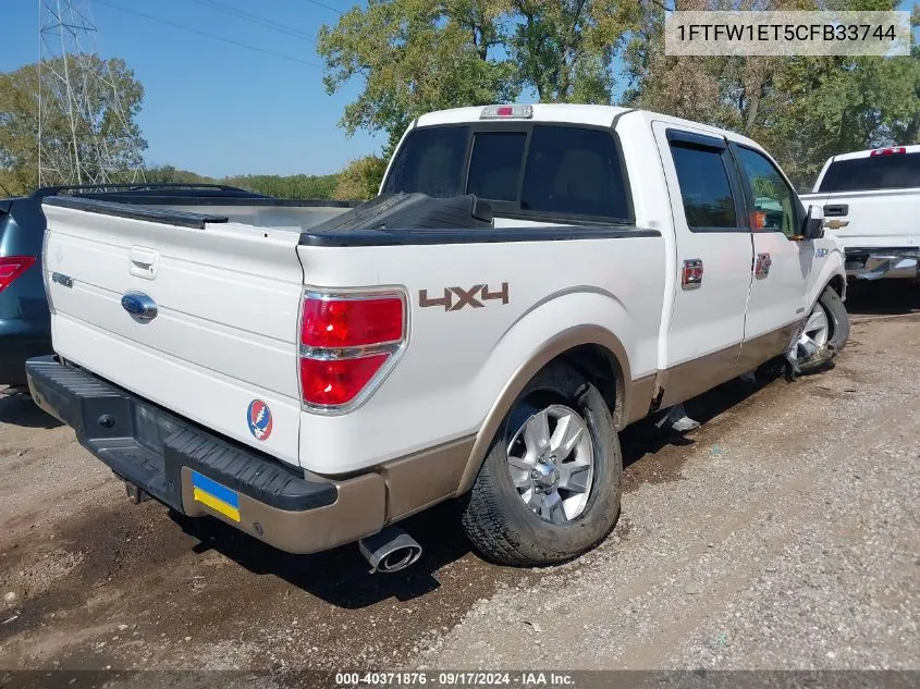 1FTFW1ET5CFB33744 2012 Ford F-150 Lariat