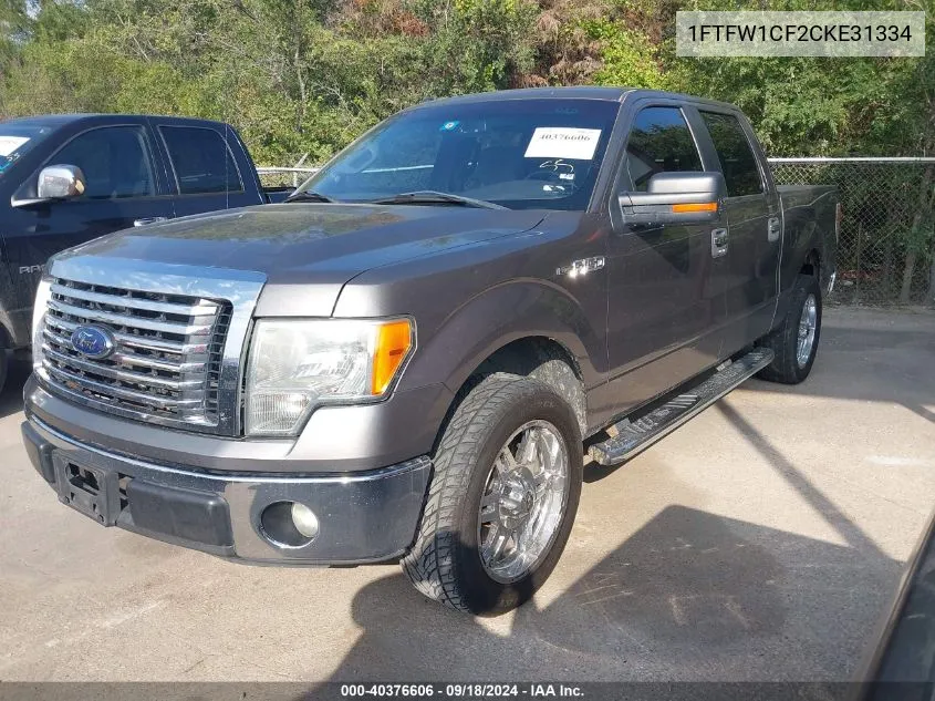 2012 Ford F-150 Xlt VIN: 1FTFW1CF2CKE31334 Lot: 40376606