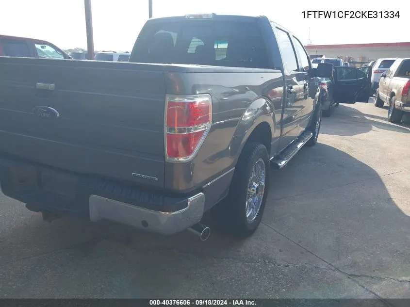 2012 Ford F-150 Xlt VIN: 1FTFW1CF2CKE31334 Lot: 40376606