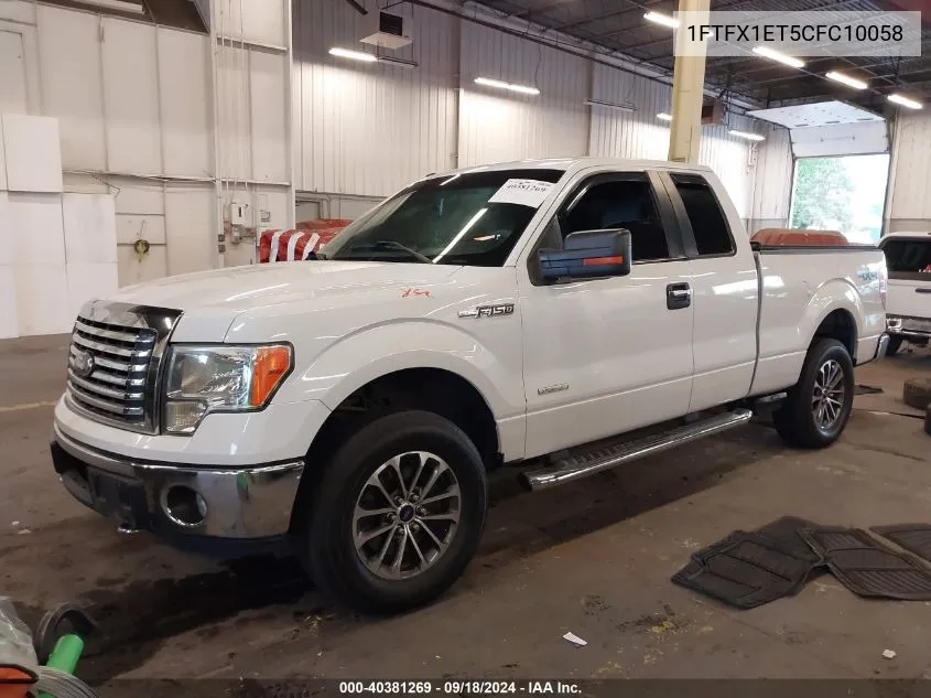 2012 Ford F-150 Xlt VIN: 1FTFX1ET5CFC10058 Lot: 40381269