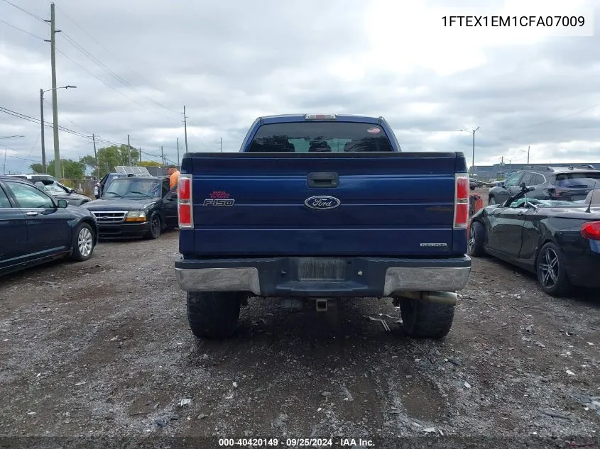 2012 Ford F-150 Xlt VIN: 1FTEX1EM1CFA07009 Lot: 40420149