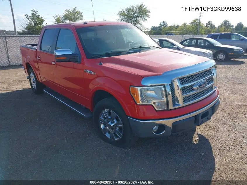 1FTFW1CF3CKD99638 2012 Ford F-150 Lariat