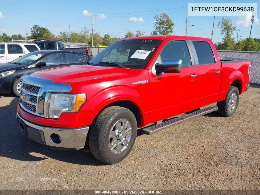 1FTFW1CF3CKD99638 2012 Ford F-150 Lariat