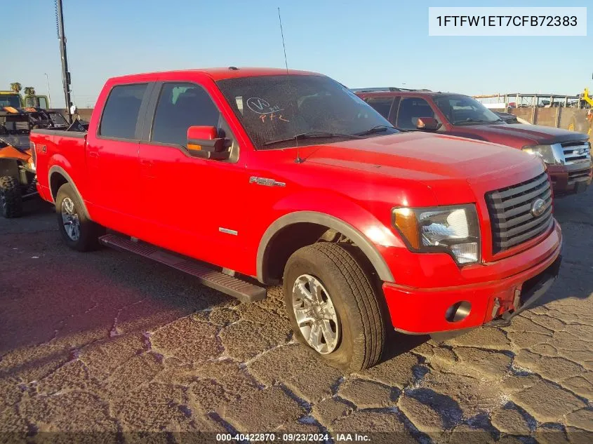 1FTFW1ET7CFB72383 2012 Ford F-150 Fx4