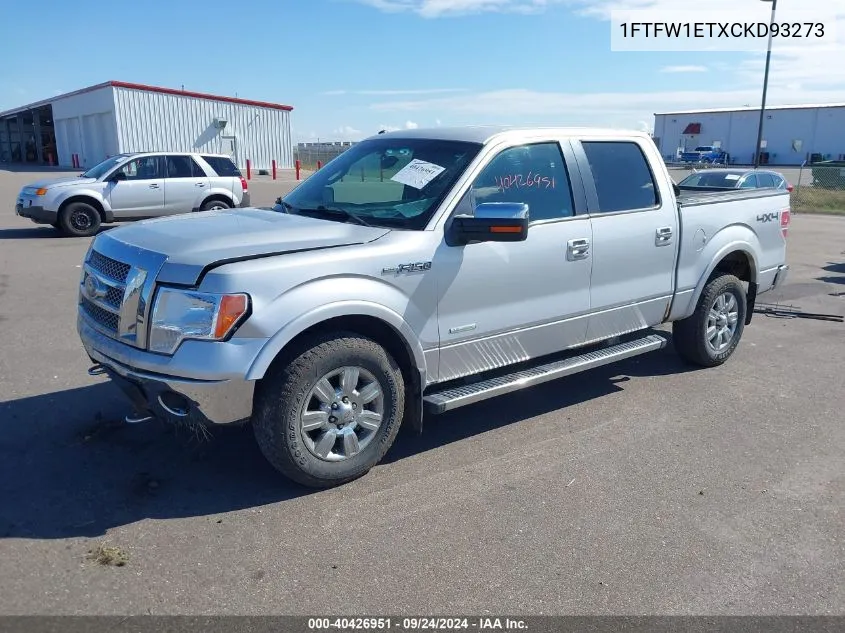 1FTFW1ETXCKD93273 2012 Ford F-150 Lariat