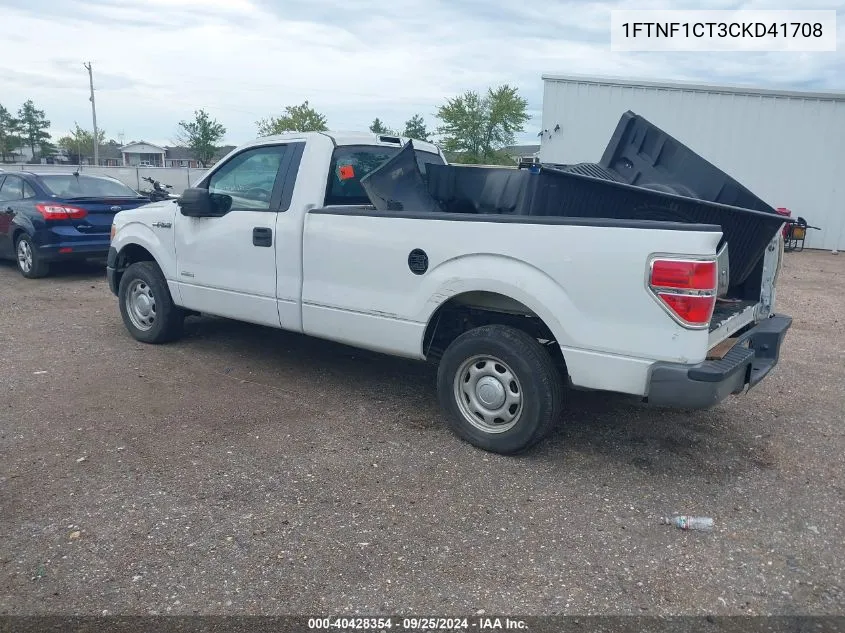 2012 Ford F-150 Xl VIN: 1FTNF1CT3CKD41708 Lot: 40428354