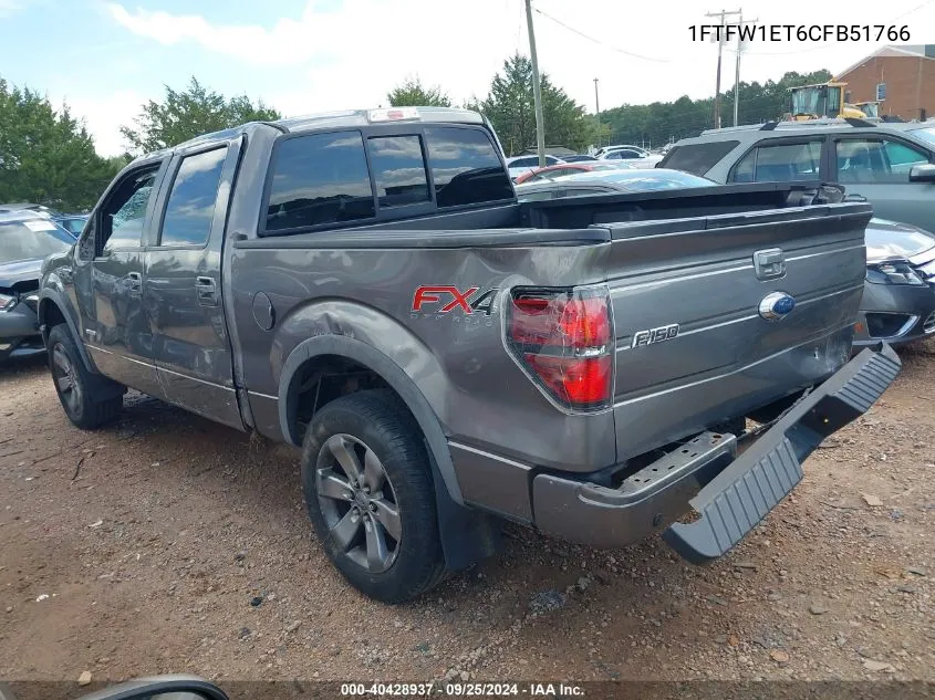 2012 Ford F-150 Fx4 VIN: 1FTFW1ET6CFB51766 Lot: 40428937