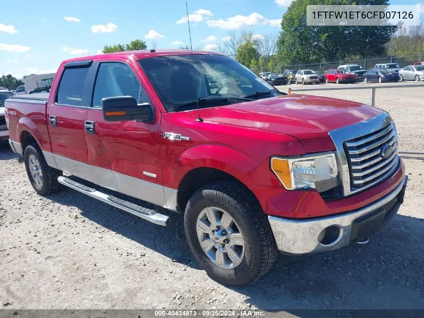 2012 Ford F-150 Xlt VIN: 1FTFW1ET6CFD07126 Lot: 40434873