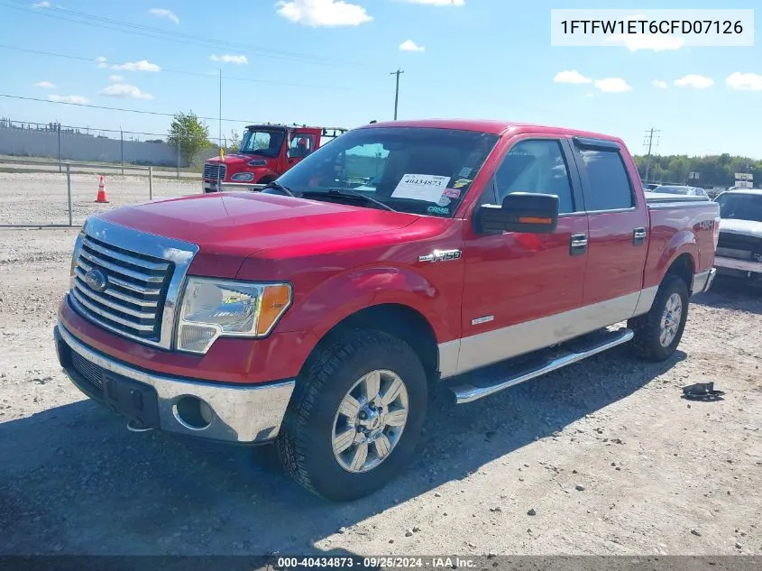 2012 Ford F-150 Xlt VIN: 1FTFW1ET6CFD07126 Lot: 40434873