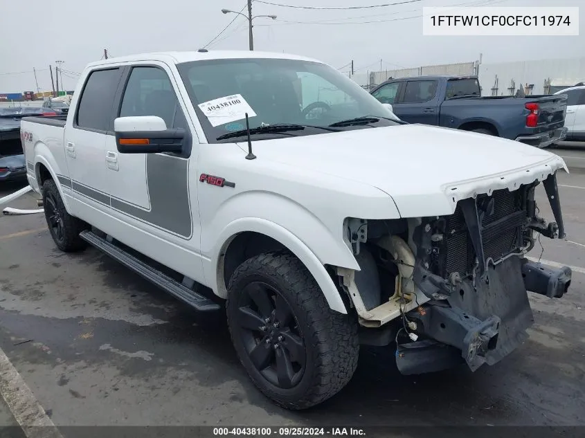 2012 Ford F-150 Fx2 VIN: 1FTFW1CF0CFC11974 Lot: 40438100