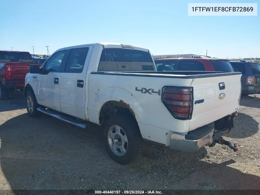 2012 Ford F-150 Xlt VIN: 1FTFW1EF8CFB72869 Lot: 40440197