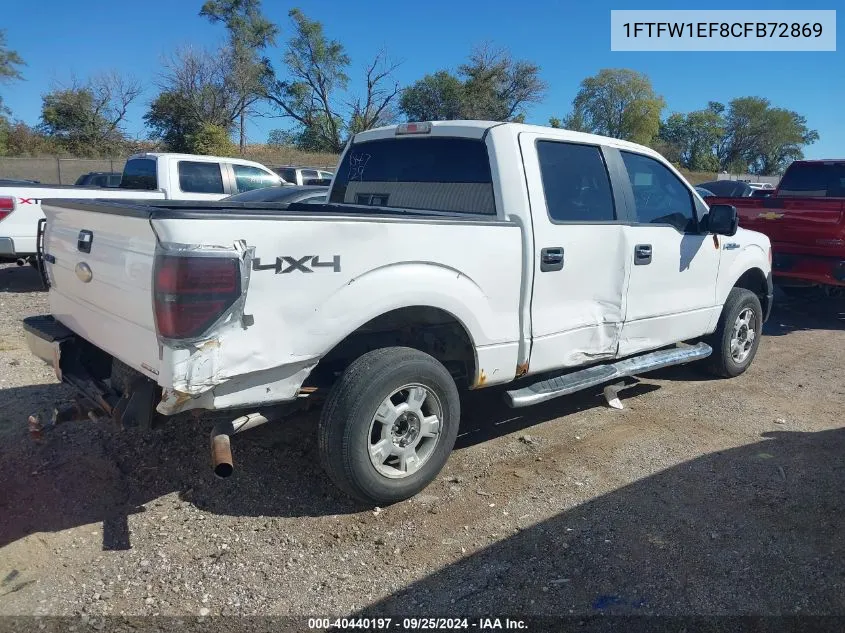 2012 Ford F-150 Xlt VIN: 1FTFW1EF8CFB72869 Lot: 40440197