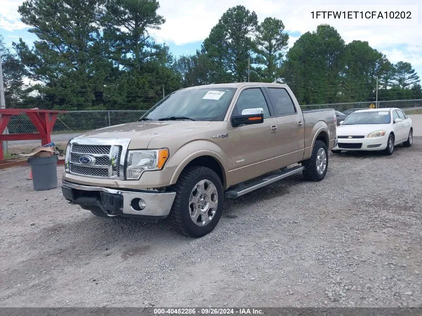 1FTFW1ET1CFA10202 2012 Ford F-150 Lariat