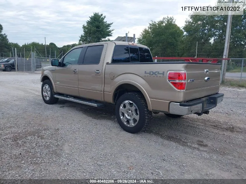 1FTFW1ET1CFA10202 2012 Ford F-150 Lariat