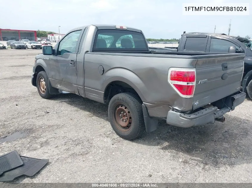 2012 Ford F-150 Xl VIN: 1FTMF1CM9CFB81024 Lot: 40461608