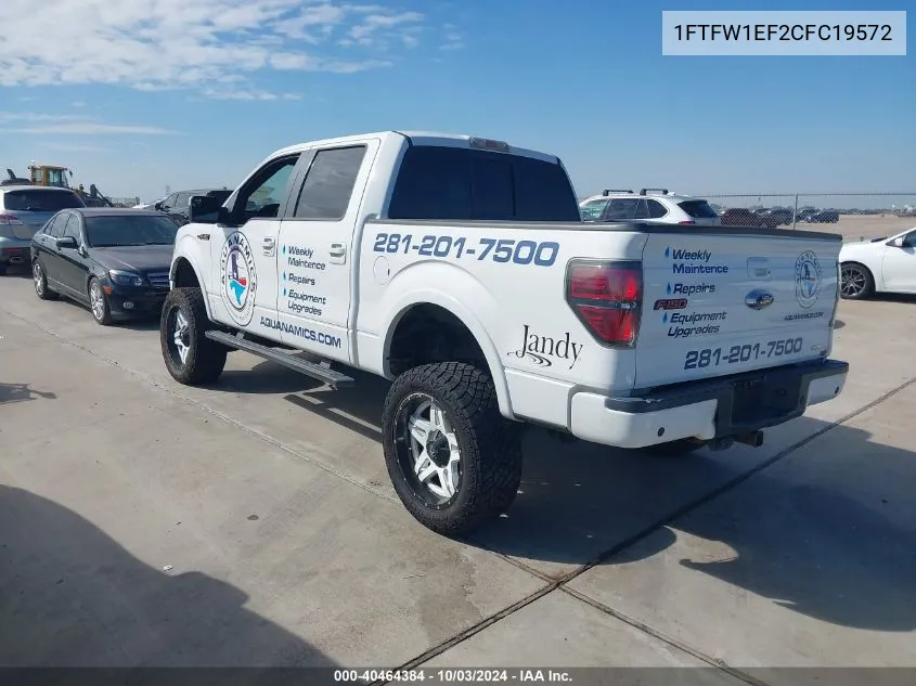 2012 Ford F-150 Fx4 VIN: 1FTFW1EF2CFC19572 Lot: 40464384