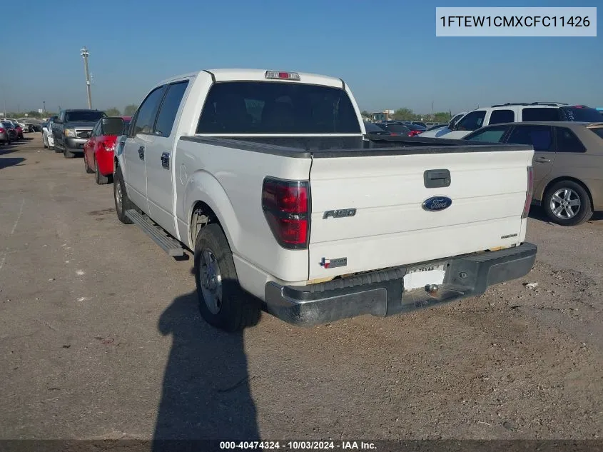 1FTEW1CMXCFC11426 2012 Ford F-150 Xlt