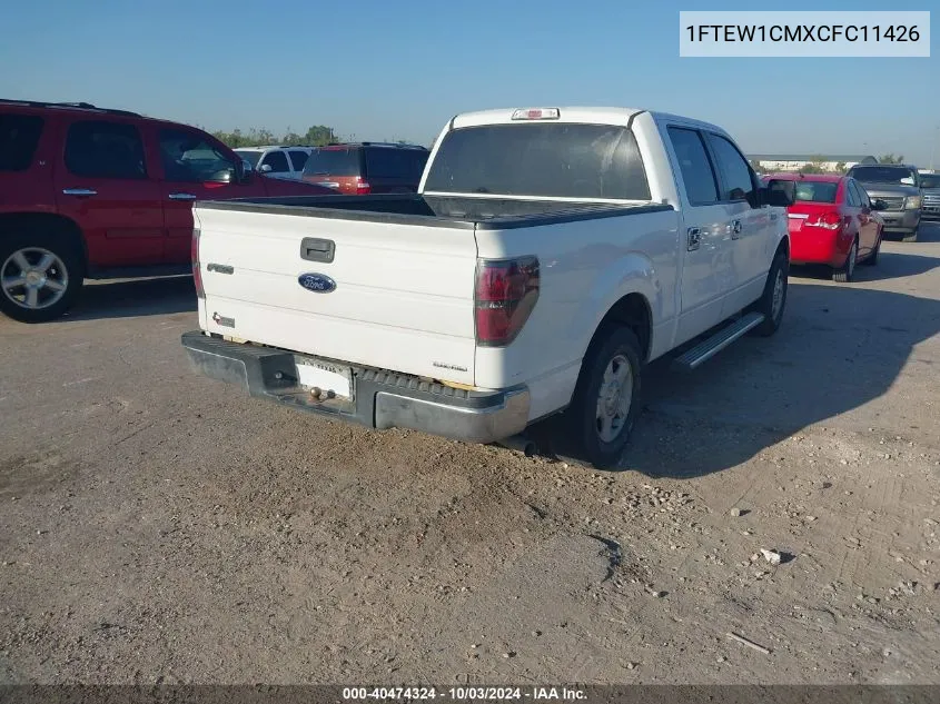 1FTEW1CMXCFC11426 2012 Ford F-150 Xlt