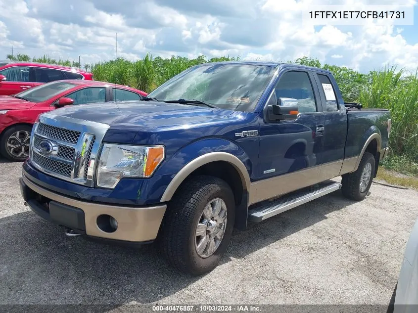 2012 Ford F-150 Lariat VIN: 1FTFX1ET7CFB41731 Lot: 40476857