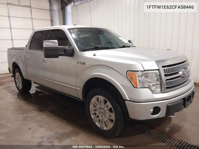 1FTFW1E62CFA58446 2012 Ford F-150 Platinum