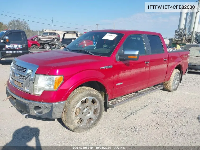 2012 Ford F-150 Lariat VIN: 1FTFW1ET4CFB82630 Lot: 40498919