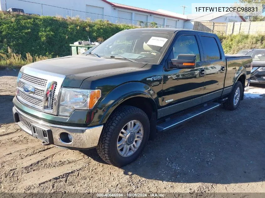 2012 Ford F150 Supercrew VIN: 1FTFW1ET2CFC98831 Lot: 40546594