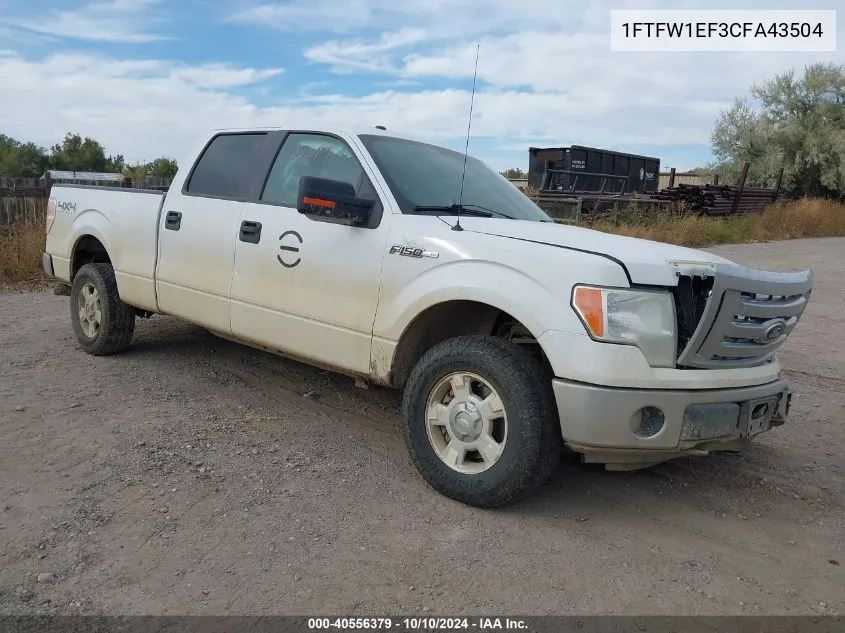 2012 Ford F-150 Xlt VIN: 1FTFW1EF3CFA43504 Lot: 40556379