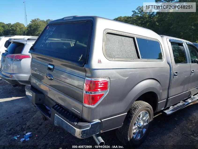 2012 Ford F-150 Xlt VIN: 1FTFW1CF2CFC48251 Lot: 40572909