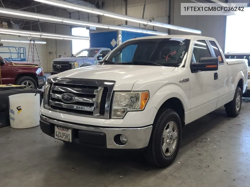 2012 Ford F150 Super Cab VIN: 1FTEX1CM8CFC36242 Lot: 40627943