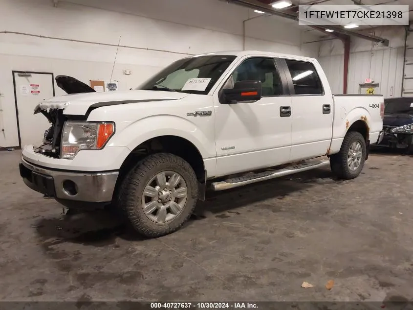 2012 Ford F-150 Xlt VIN: 1FTFW1ET7CKE21398 Lot: 40727637