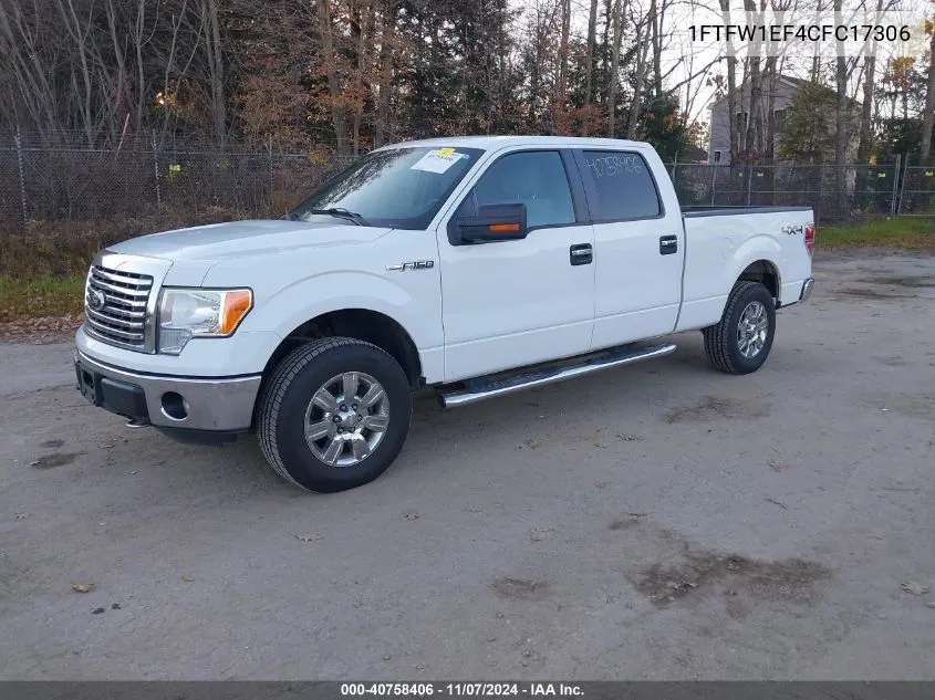 2012 Ford F-150 Xlt VIN: 1FTFW1EF4CFC17306 Lot: 40758406