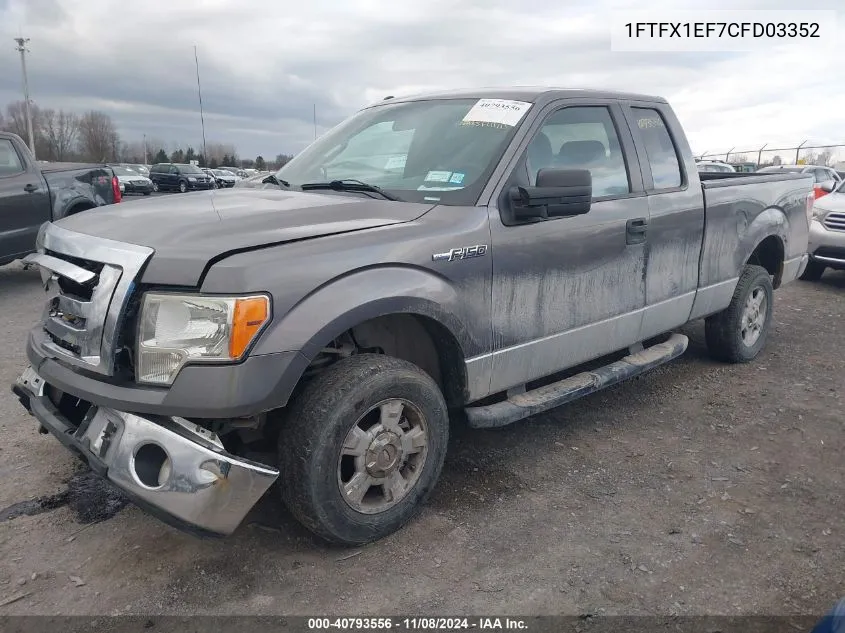 1FTFX1EF7CFD03352 2012 Ford F-150 Xlt