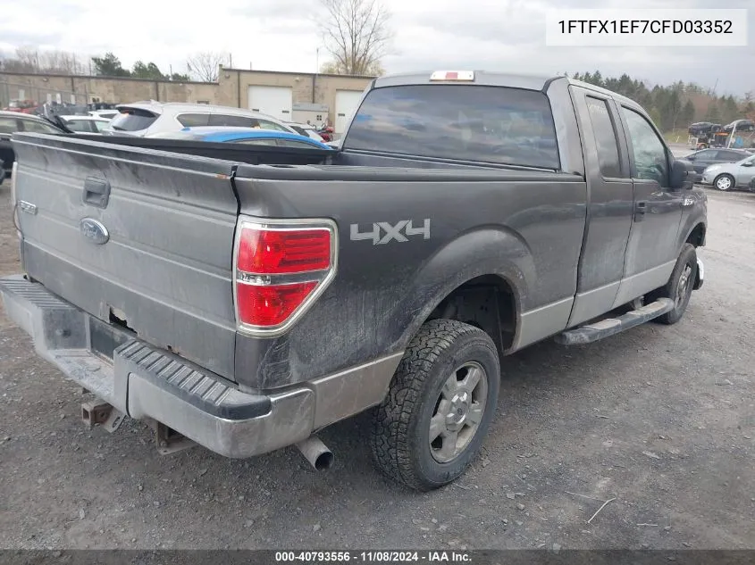 1FTFX1EF7CFD03352 2012 Ford F-150 Xlt