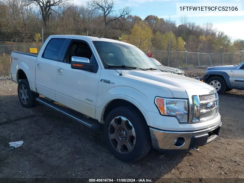 2012 Ford F-150 Lariat VIN: 1FTFW1ET9CFC52106 Lot: 40816784