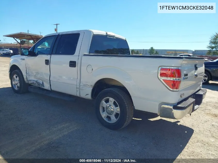 2012 Ford F-150 Xlt VIN: 1FTEW1CM3CKE32048 Lot: 40818046