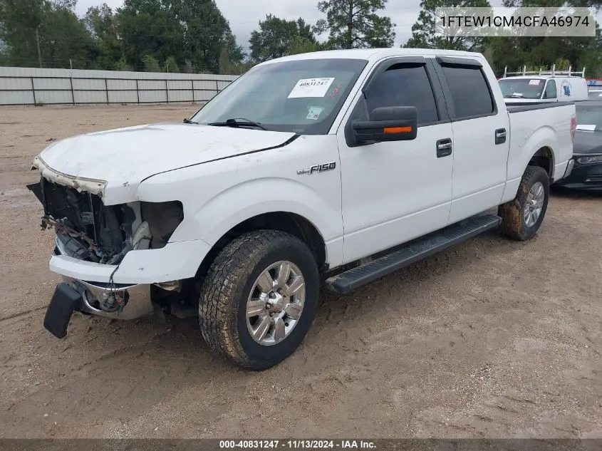 2012 Ford F-150 Xlt VIN: 1FTEW1CM4CFA46974 Lot: 40831247