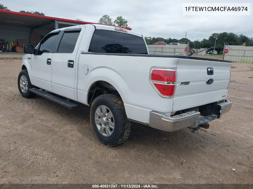 2012 Ford F-150 Xlt VIN: 1FTEW1CM4CFA46974 Lot: 40831247