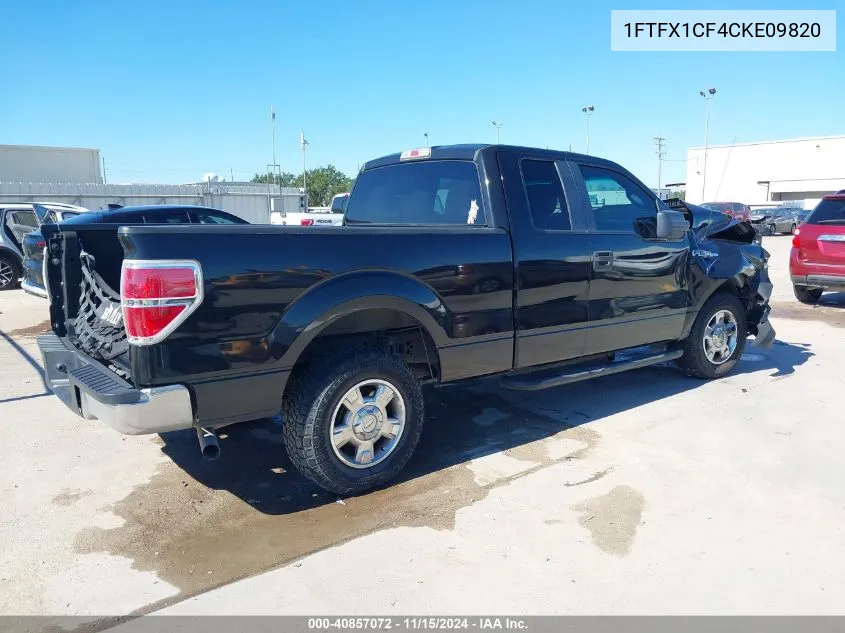 2012 Ford F-150 Xlt VIN: 1FTFX1CF4CKE09820 Lot: 40857072