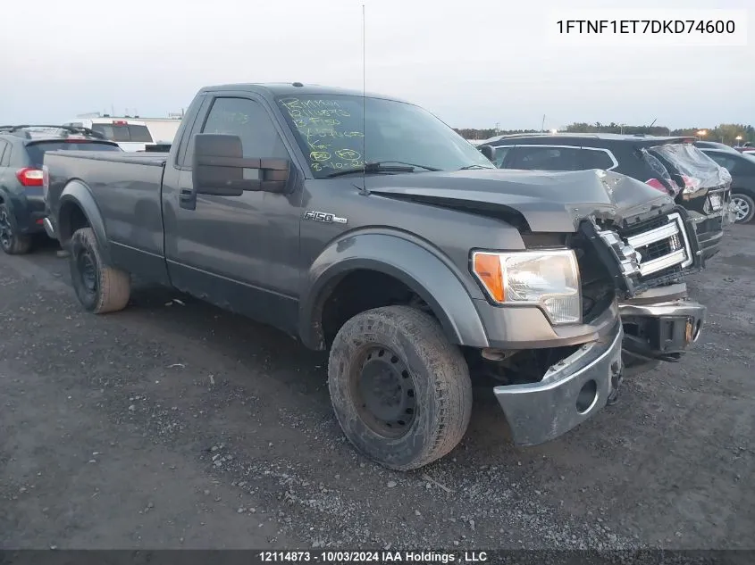 2013 Ford F150 VIN: 1FTNF1ET7DKD74600 Lot: 12114873