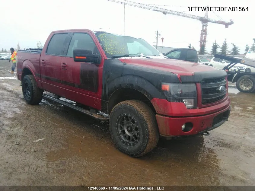 1FTFW1ET3DFA81564 2013 Ford F150 Supercrew