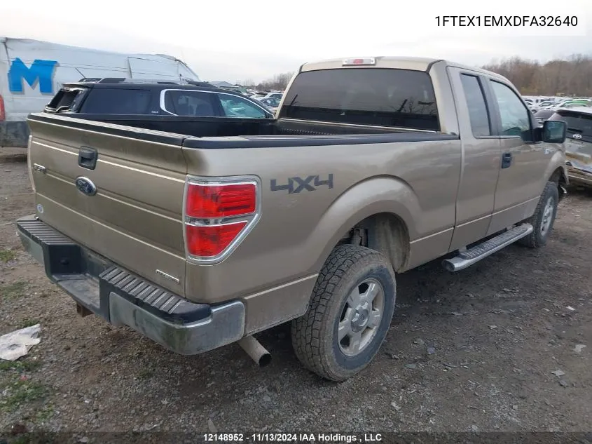 2013 Ford F150 Super Cab VIN: 1FTEX1EMXDFA32640 Lot: 12148952