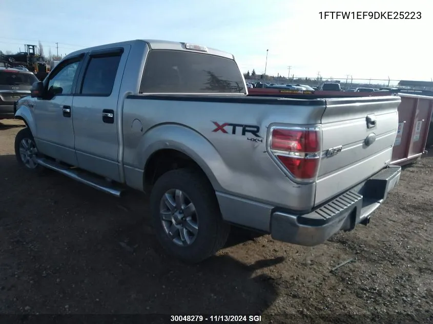 2013 Ford F150 Supercrew VIN: 1FTFW1EF9DKE25223 Lot: 30048279