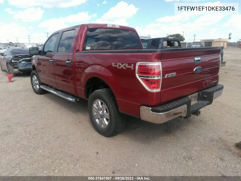 2013 Ford F-150 Xl/Xlt/Fx4/Lariat VIN: 1FTFW1EF1DKE33476 Lot: 37647507