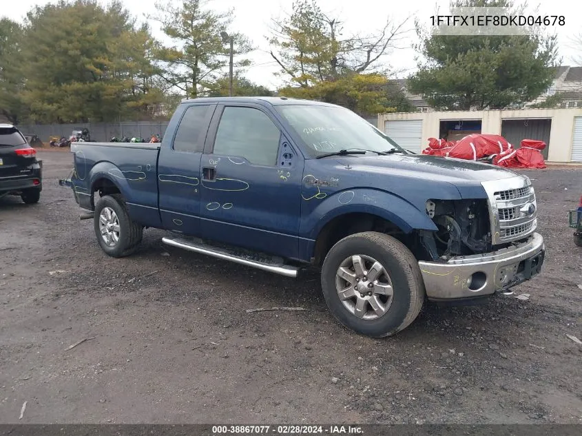 2013 Ford F-150 Xlt VIN: 1FTFX1EF8DKD04678 Lot: 38867077