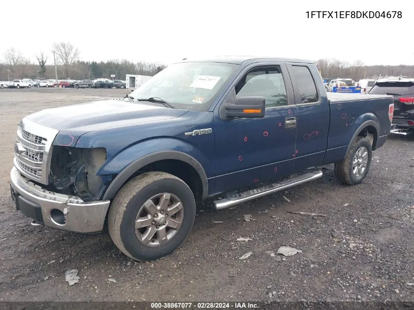 2013 Ford F-150 Xlt VIN: 1FTFX1EF8DKD04678 Lot: 38867077