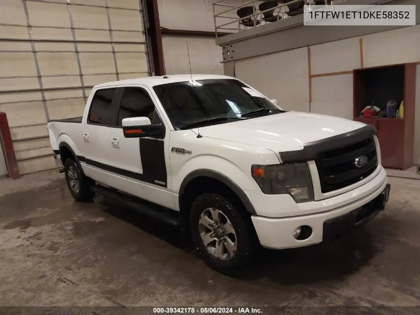 1FTFW1ET1DKE58352 2013 Ford F-150 Fx4