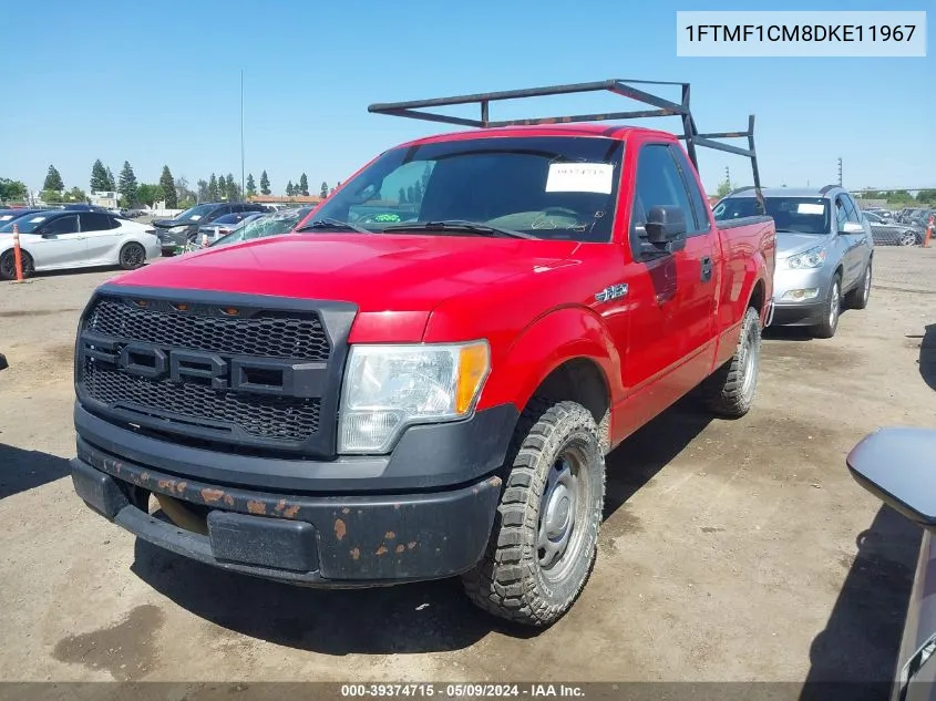 2013 Ford F-150 Stx/Xl/Xlt VIN: 1FTMF1CM8DKE11967 Lot: 39374715