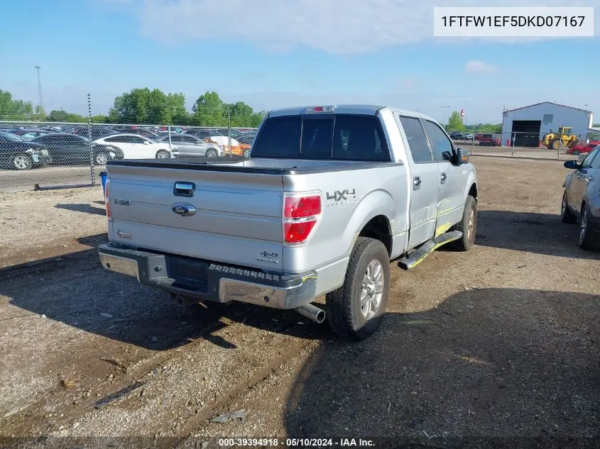 2013 Ford F-150 Xlt VIN: 1FTFW1EF5DKD07167 Lot: 39394918