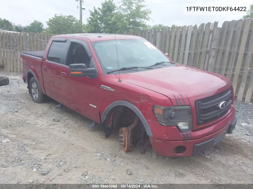 2013 Ford F-150 Fx4 VIN: 1FTFW1ET0DKF64422 Lot: 39403066