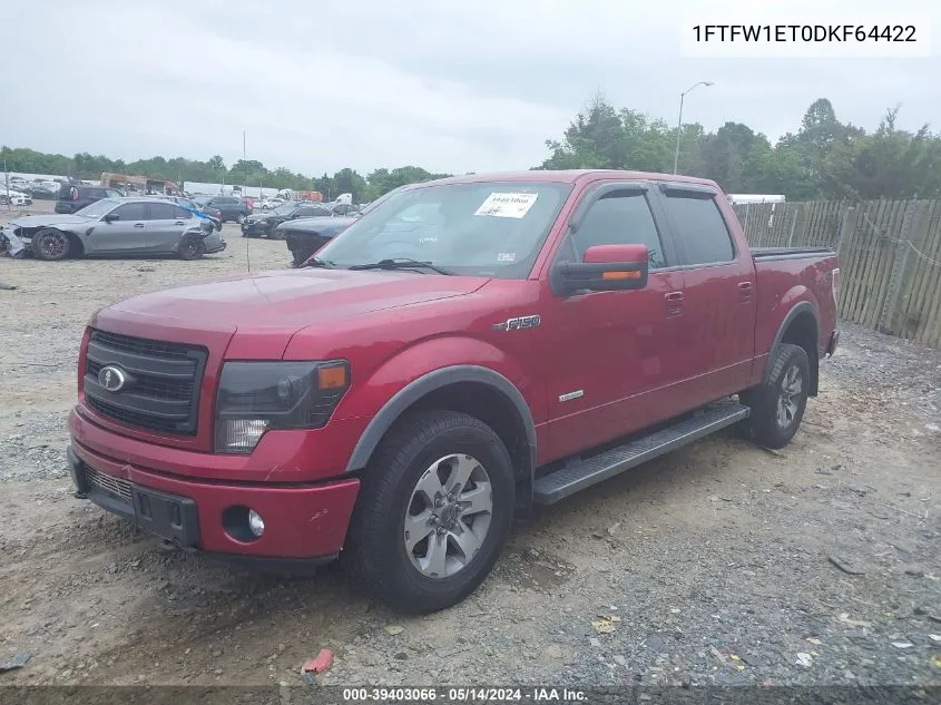 2013 Ford F-150 Fx4 VIN: 1FTFW1ET0DKF64422 Lot: 39403066